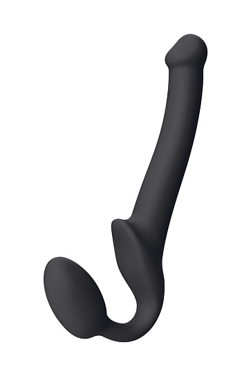 Безремневой страпон Strap-on-me из мягкого силикона, S, 24 см, черный