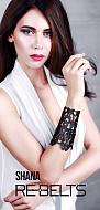 Кожаный браслет с красивым кружевным узором на женскую ручку SHANA