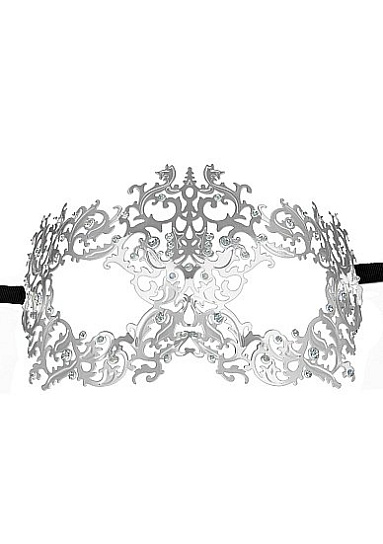Маска БДСМ Forrest Queen Masquerade, серебристая