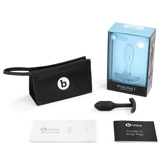 Анальная заполняющая пробка Snug Plug 1, силиконовая черная