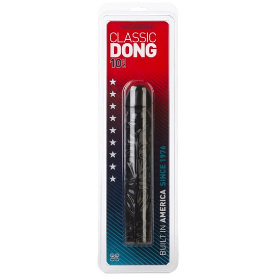 Натуральный фаллоимитатор с венами Classic Dong, 25 см, черный