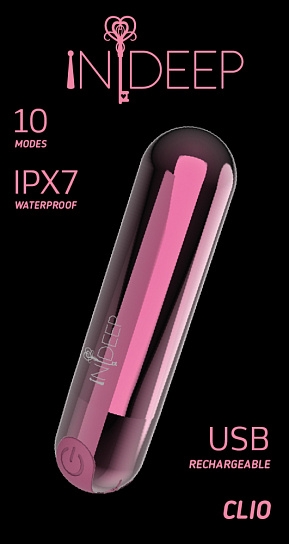 Перезаряжаемая вибропуля Indeep Clio, Magenta