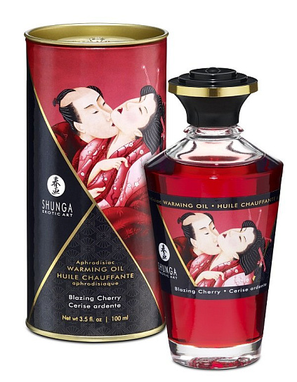 Согревающее съедобное масло Blazing Cherry Shunga, 100 мл
