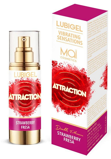 Жидкий гель Lubigel с эффектом вибрации Клубника, 30 мл