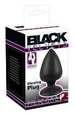 Анальная пробка Black Velvets 63 с проводом и USB