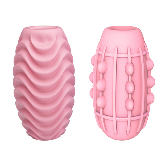 Двусторонний мини-мастурбатор яйцо Pretty Love Passionate, розовый