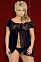 Шифоновый пеньюар SoftLine JOSEPHINE черный, XL