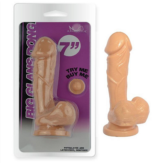 Реалистичный фаллоимитатор Big Glans Dong, телесный