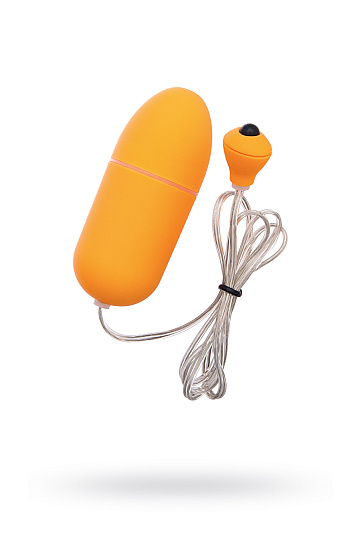 Гладкое виброяичко с выносным пультом, оранжевое