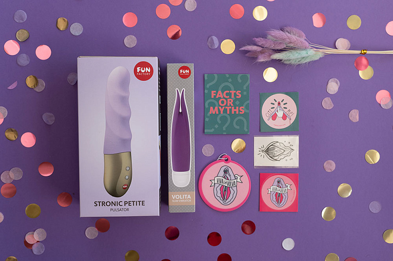Набор Fun Factory пульсатор Stronic Petite + вибратор Volita, лиловый