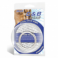 Стальное эрекционное кольцо BlueLine Steel Cock Ring 4,5 см