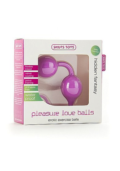 Вагинальные шарики из силикона PLEASURE LOVE, розовые