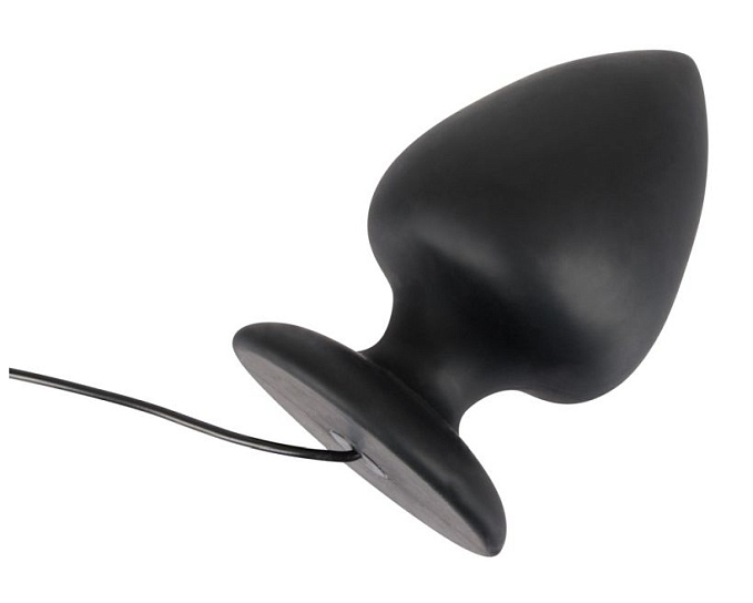 Анальная пробка Black Velvets 63 с проводом и USB