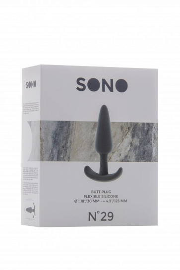 Анальный стимулятор изготовленный из силикона, черный