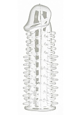 Насадка на пенис изготовленная из силикона SPIKEY-PENIS, прозрачная