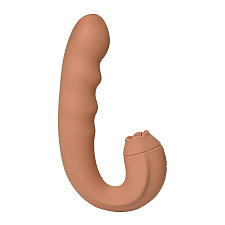 Вибратор кролик с языкчком для клитора Magic Vibe