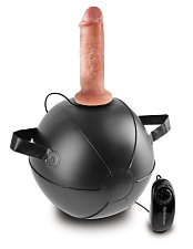 Надувной мяч со съемной насадкой реалистиком Sex Ball