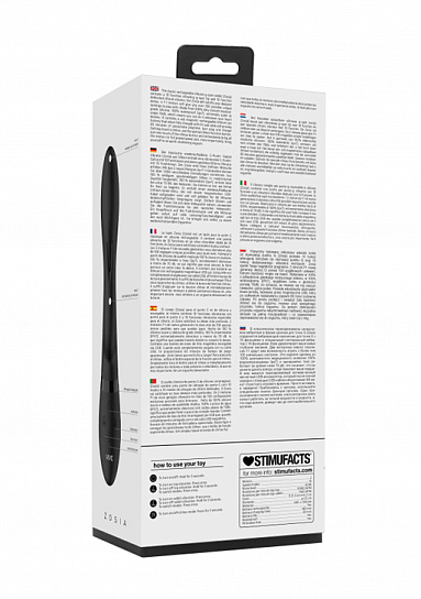 Вибромассажер-кролик Zosia с 2-я мощными моторами, черный