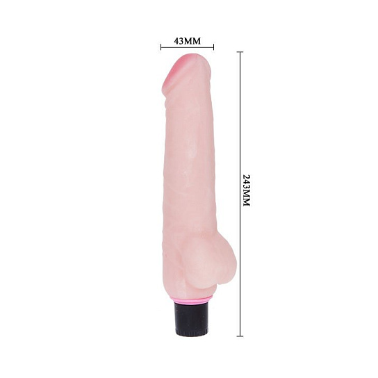 Водонепроницаемый вибратор REALISTIC COCK, 24 см