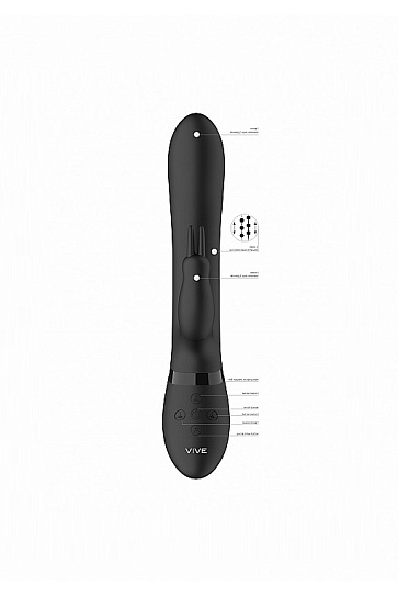 Вибромассажер Amoris со стимулирующими бусинами, черный