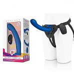 Страпон с пультом управления Pegasus 8 Remote Control, синий