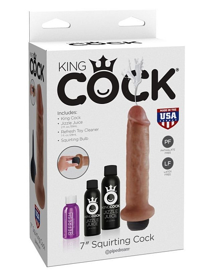 Фаллоимитатор 7 Squirting Cock PipeDream, 18 см