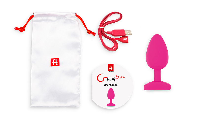 Нежная анальная пробка Gvibe Gplug Bioskin Fun Toys, цвет розовый