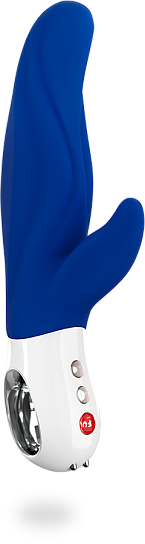 Элитный женский вибратор Lady BI, 22 см, синий