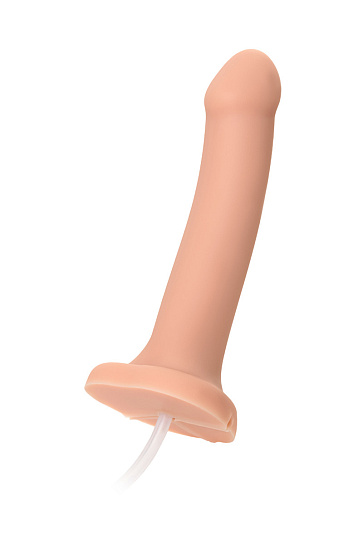 Ремневой страпон с имитацией семяизвержения Strap-on-me, 19.6 см, телесный