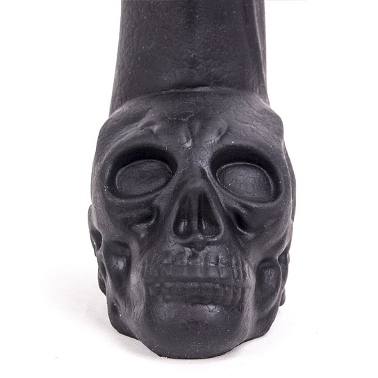 Большой член с черепом Cock with Skull - Black 28,5 см
