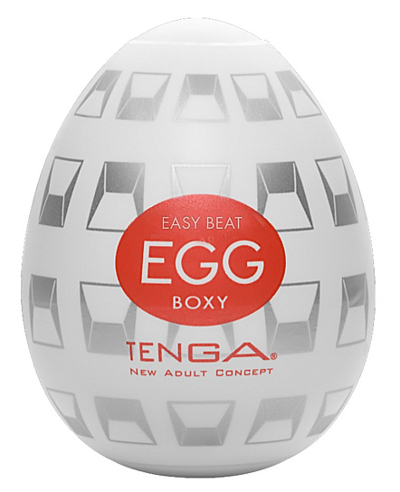 Яйцо мастурбатор Tenga Egg №14 Boxy с узором из выпуклых квадратов