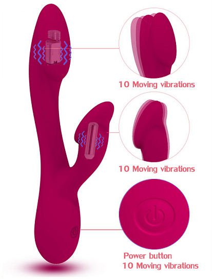 Вибратор с клиторальной стимуляцией RUYI, 21.5 см