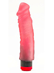 Вибратор гелевый розовый с заостренной головкой 19,5 см