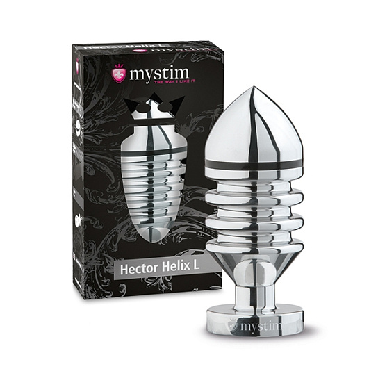 Анальный плаг большого размера с электростимуляцией