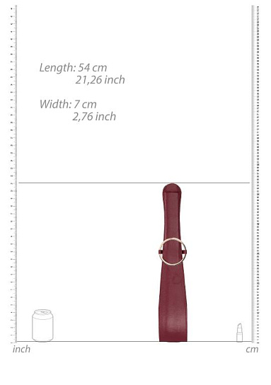 Паддл Shots Media Ouch Belt Flogger, бордовый
