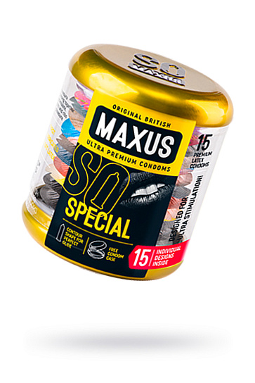Точечно-ребристые презервативы MAXUS в кейсе железном №15