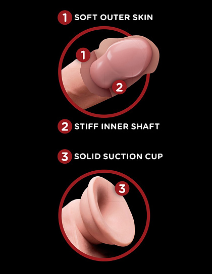 Фаллоимитатор с подвижной мошонкой King Cock Plus 6 Triple Density Фаллоимитатор с подвижной мошонкой King Cock Plus 6 Triple Density