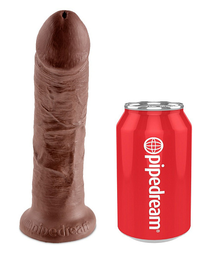 Фаллоимитатор King Cock трусики с насадкой, 16 см, коричневый