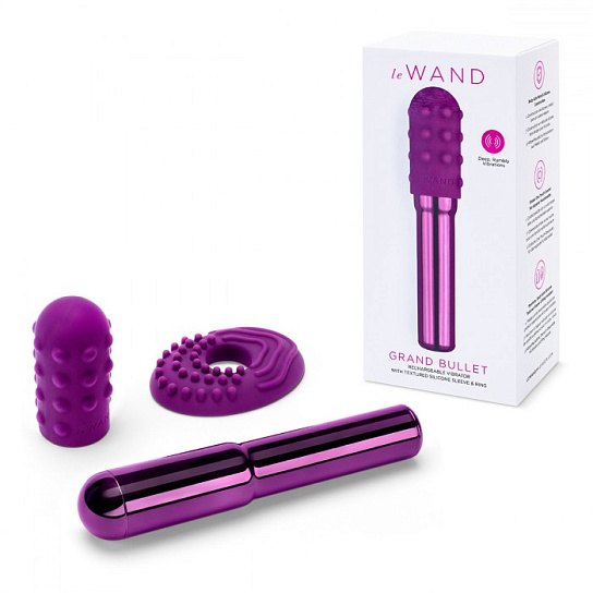 Люксовый вибратор Le Wand Grand Bullet, вишневый