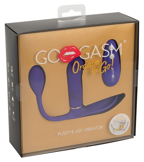 Вибратор с тройной стимуляцией Go Gasm, фиолетовый