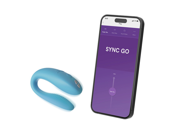 Вибромассажер для пар We-Vibe Sync Go, голубой