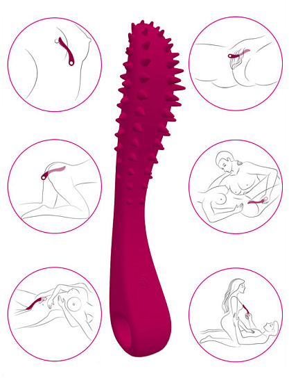 Вибратор с мягкими отростками Temptation Wand, 22 см