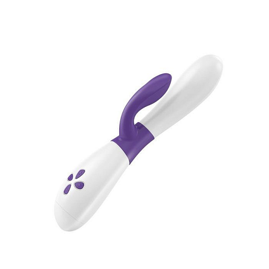 Женский вибратор-кролик OVO К2 с клиторальным стимулятором Rabbit, 22 см, белый