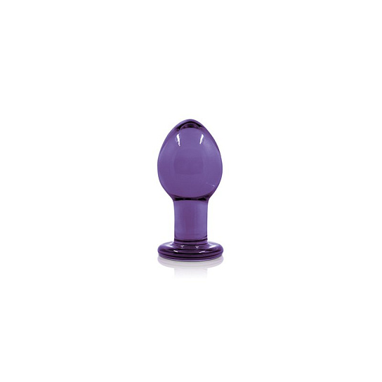 Анальная втулка из стекла Crystal Plug маленькая, фиолетовая