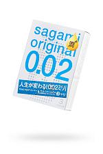 Ультратонкие презервативы Sagami Original Extra Lub 0,02 мм, 3 шт