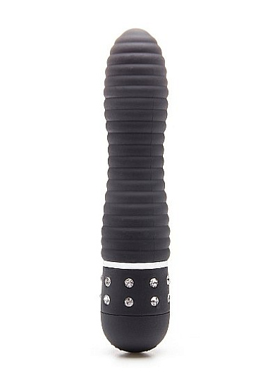 Вибратор украшен стразами DIAMOND RIBBING