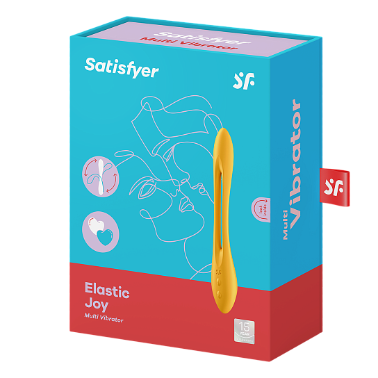 Многофункциональный вибратор Elastic Joy, желтый