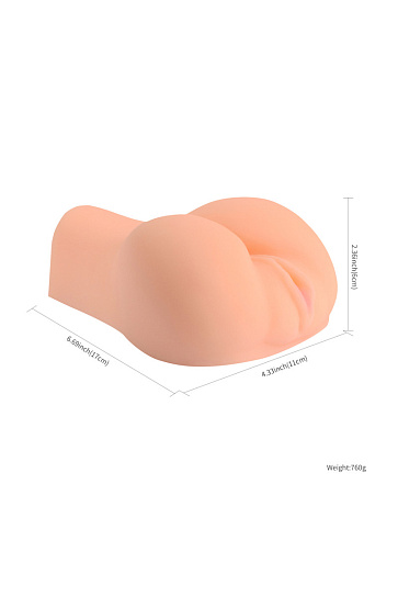 Мастурбатор-реалистик вагина и анус Xise, с вибрацией