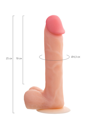 Фаллоимитатор с выраженной головкой RealStick Silicone Henry C, 25 см