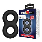 Эрекционное сдвоенное кольцо для пениса и мошонки